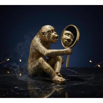 تحفه قرد يحمل مرايا قطعه فنيه فريده من نوعها 8434