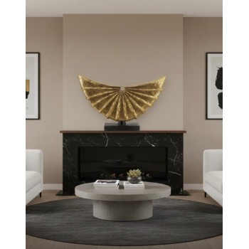 تحفه فنية تجريدية تنبض بالأناقة مصممة على شكل مروحة مضلعة أو صدفة بحرية عملاقة8559