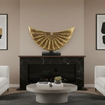 تحفه فنية تجريدية تنبض بالأناقة مصممة على شكل مروحة مضلعة أو صدفة بحرية عملاقة8559 تحفه فنية تجريدية تنبض بالأناقة مصممة على شكل مروحة مضلعة أو صدفة بحرية عملاقة8559