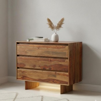 كونسول جداري مصنوع من الخشب الطبيعي بلمسات اوربيه ريفيه L8480