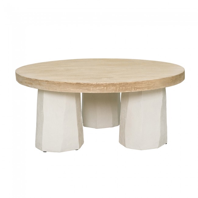 طاولة قهوة مزخرفة بسطح من خشب البلوط وقاعدة بلمسات عصريه انيقه8560