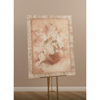 لوحة  ديكور جدارية ساحرة تتميز بأسلوبها الانطباعي الناعم الذي يجسد جمال الزهور في ضوء دافئ وهادئ8595