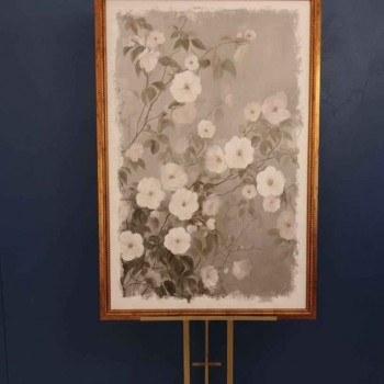 لوحه جداري كانفس باطار خشبي يجمع بين سكينه والجمال الراقي 8601