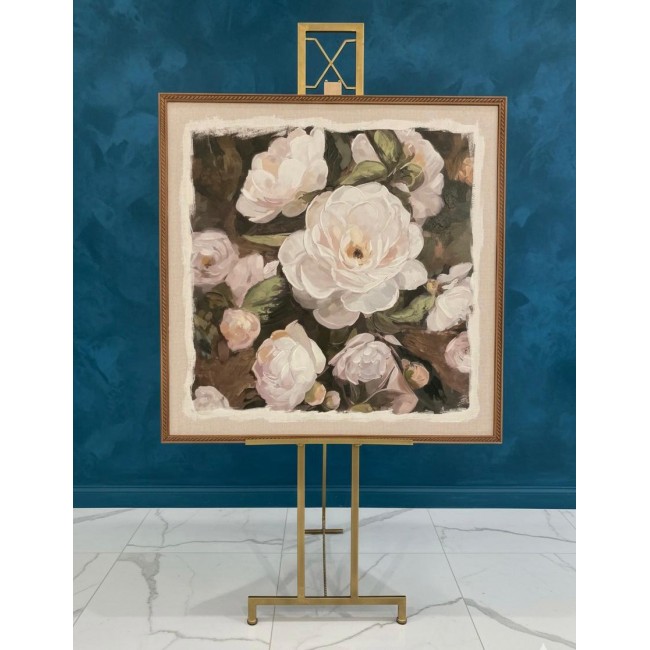 لوحه جداري فنيه كانفس باطار خشبي تجمع بين أناقة كلاسيكية ولمسة عصرية من الفخامة8599