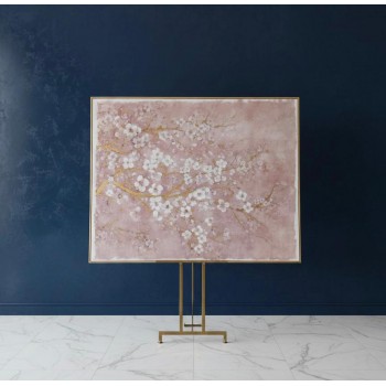 لوحه فنيه جداري كالنفس باطار خشبي بتصميم جميل وراقي 