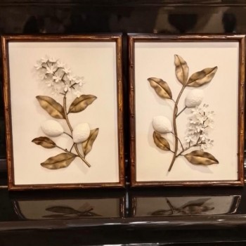 طقم لوحه جداريه تجسد الاناقه الكلاسيكيه بلمسه فنيه مستوحاه من طبيعه العدد2-L8612