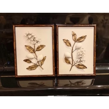 طقم لوحه جداريه تجسد الاناقه الكلاسيكيه بلمسه فنيه مستوحاه من طبيعه العدد2-L8612