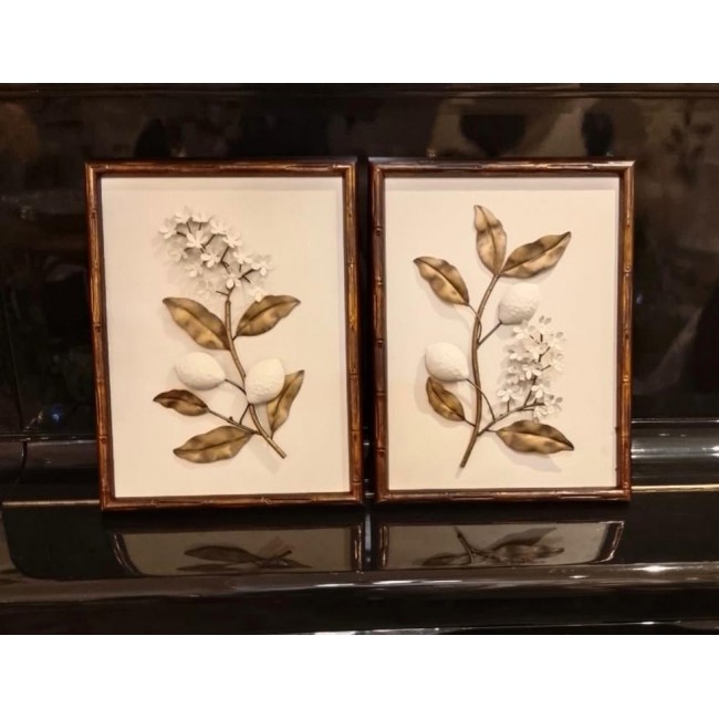 طقم لوحه جداريه تجسد الاناقه الكلاسيكيه بلمسه فنيه مستوحاه من طبيعه العدد2-L8612