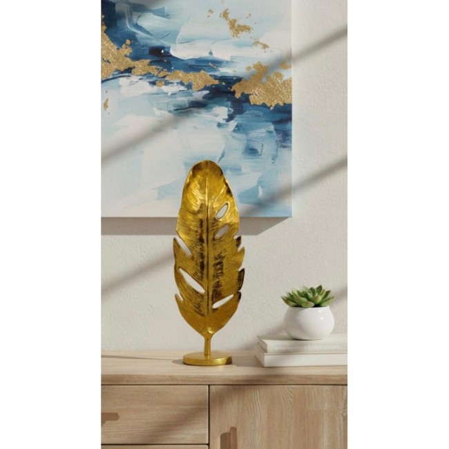 تحفه مصنوعه من المعدن بشكل ورقه ذهبيه مستوحى من الطبيعه 8511