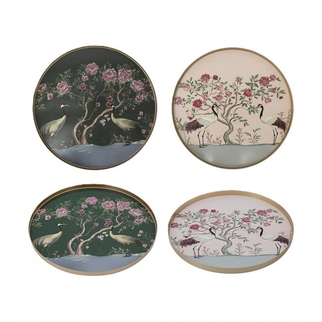 طقم صينيه بتصميم يعكس الطراز الفن الشرقي الاسيوي العدد2   L8618