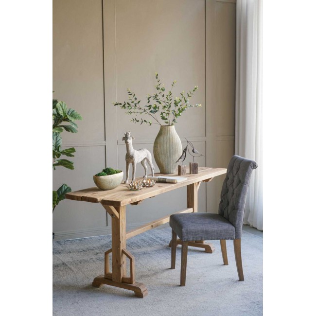 كونسول مصنوعه من الخشب الصلب الطبيعي باللون الطبيعي للخشب والتي تظهر من خلاله تفاصيل الطبيعيه للعروق8628