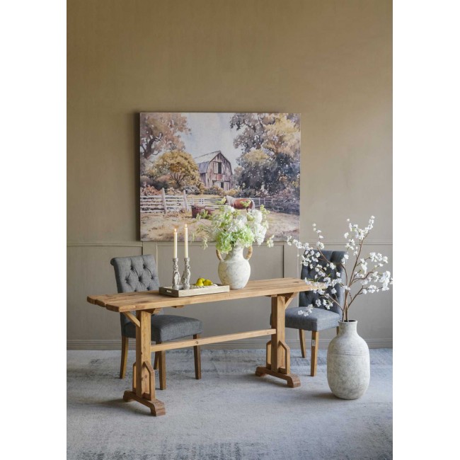 كونسول مصنوعه من الخشب الصلب الطبيعي باللون الطبيعي للخشب والتي تظهر من خلاله تفاصيل الطبيعيه للعروق8628