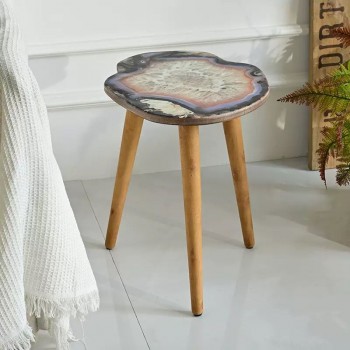 طاولة جانبية  عصرية مستوحاة من أحجار وهي قطعة ديكور جمالية فريدة تجمع بين سحر الطبيعة والتصميم المودرن9596