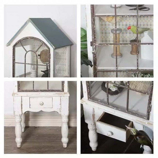 كونسول جداري على شكل منزل يجمع بين سحر التصميم الريفي واللمسات الكلاسيكية الأنيقة، وهي مثالية لعرض المقتنيات الثمينة بأسلوب فنيL9578 كونسول جداري على شكل منزل يجمع بين سحر التصميم الريفي واللمسات الكلاسيكية الأنيقة، وهي مثالية لعرض المقتنيات الثمينة بأسلوب فنيL9578