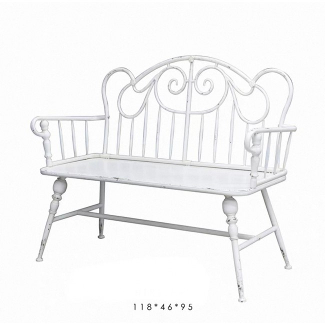 كرسي معدن يتسع لشخصين على الطراز الفرنسي مما يضيف لمسه من الاناقه الكلاسيكيه 9590