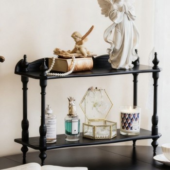 رف جداري باللون الاسود الفاخر بتصميم كلاسيكيه L9660