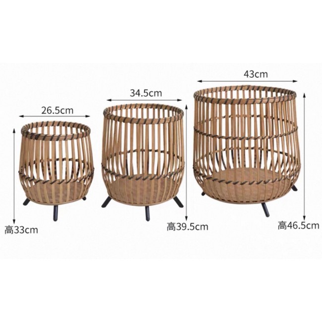 طقم المكون من ثلاث سلال خشبية بتصميم بوهيمي يضيف لمسة من الدفء والجمال الطبيعي إلى مساحتك الخاصة9600 طقم المكون من ثلاث سلال خشبية بتصميم بوهيمي يضيف لمسة من الدفء والجمال الطبيعي إلى مساحتك الخاصة9600
