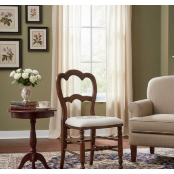 كرسي مصنوعه من الخشب الطبيعي بتصميم فينتاج فكتوري بلمسه ملكيه L9615