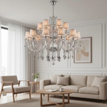 وحده اضاءه ثريا سقفيه كريستال بلمسات من الفخامه كلاسيكيه ب18 اذرع اضاءه9322 وحده اضاءه ثريا سقفيه كريستال بلمسات من الفخامه كلاسيكيه ب18 اذرع اضاءه9322