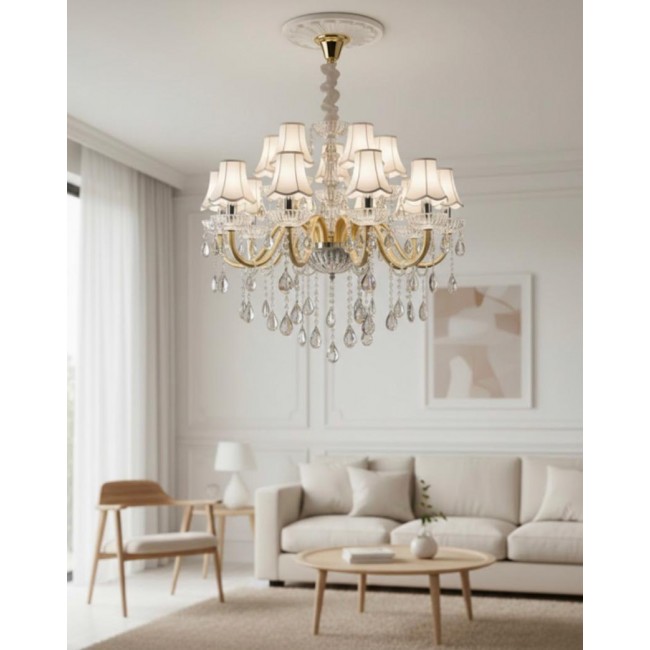 وحده اضاءه ثريا ملكيه سقفيه بتصميم اوربي كلاسيك ب15 اذارع9401