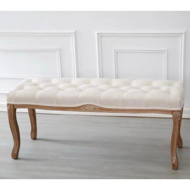 بنش طبيعي من خشب البلوط وأجود أنواع الاقمشه المنحوتة بحرفيه عاليه 9089