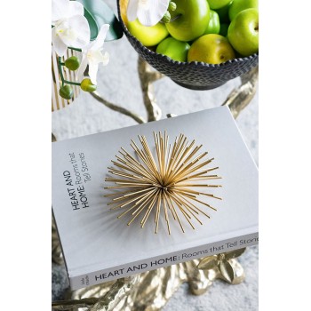 كرة زينة معدنية ذهبيه بتصميم بجسم قنفذ شوكي 8233