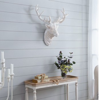 ديكور جداري رأس غزال أبيض بقرون 8365 ديكور جداري رأس غزال أبيض بقرون 8365