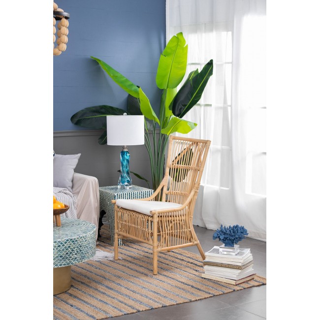 كرسي مصنوع من الخيزران الطبيعي بتصميم ريفي اوربي 8387