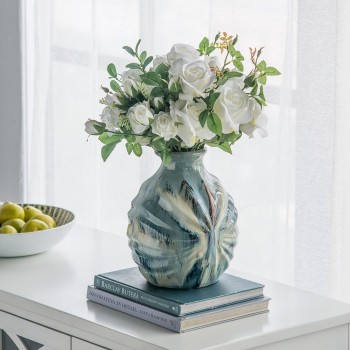 فازه سراميك باللوان جميله بستايل اوربي 8225 فازه سراميك باللوان جميله بستايل اوربي 8225