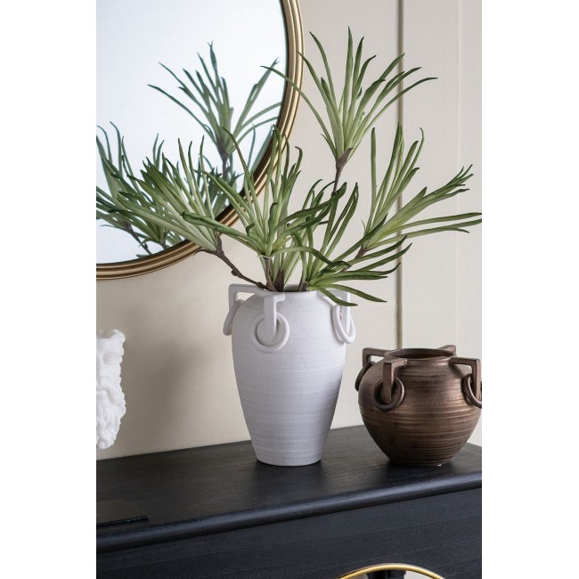 فازه سيراميك بيضاء بمقابض بتصميم عصري وانيق 8327 فازه سيراميك بيضاء بمقابض بتصميم عصري وانيق 8327