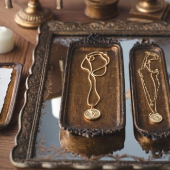 صحن فانتج بالون الذهبي مزخرف -L7578 صحن فانتج بالون الذهبي مزخرف -L7578