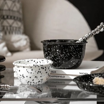 صحن مجوف سراميك ابيض مبقع -L2461 صحن مجوف سراميك ابيض مبقع -L2461