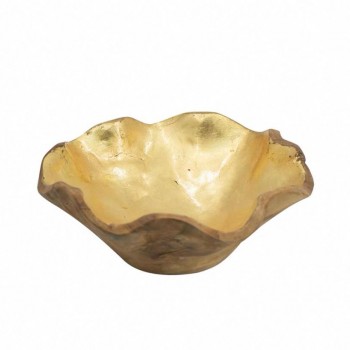 صحن تقديم خشب طبيعي بتصميم بتلات الورد 7840