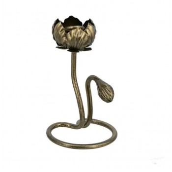 شمعدان معدن بتصميم ورد 8093