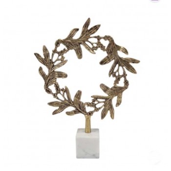 تحفه اكليل معدن بقاعده رخام بتصميم أوربي 7987 تحفه اكليل معدن بقاعده رخام بتصميم أوربي 7987