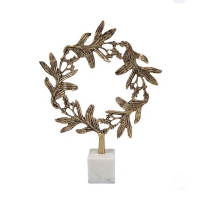 تحفه اكليل معدن بقاعده رخام بتصميم أوربي 7987