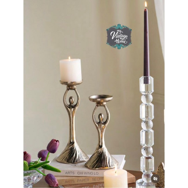 شمعدان فنتج بتصميم انيق يرمز للانوثه والرقي متوفر الحجمين 8428