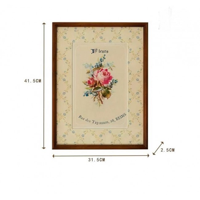 لوحه جداريه كانفس باطار خشبي بلمسات ريفي جميل 9199