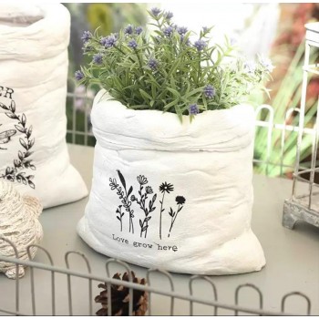 مركن لنباتات صغيره بشكل كيس الدقيق مطبوع رسومات جميله 9106 مركن لنباتات صغيره بشكل كيس الدقيق مطبوع رسومات جميله 9106