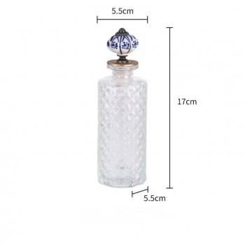 زجاجيه شفافه لتعبئة العطور بسداده كلاسكيه 9116