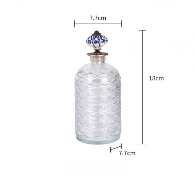 زجاجه لتعبئة العطور بسداد فاخره بتصميم اوربي 9114