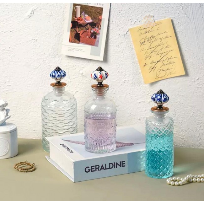 زجاجه لتعبئة العطور بسداد فاخره بتصميم اوربي 9114