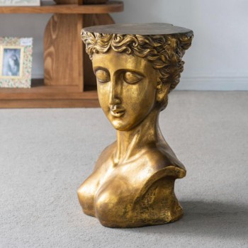 طاوله جانبيه فايبر بتصميم امراءه على الطراز الروماني مثالي لديكور المنزل