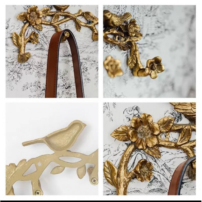 علاقه بتصميم غصن معدن وطيور ذهبي بلمسات جماليه لديكور المنزل 9140 علاقه بتصميم غصن معدن وطيور ذهبي بلمسات جماليه لديكور المنزل 9140