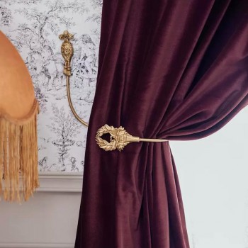 طقم حامل ستارة جداري معدني ذهبي بتصميم كلاسيكي فاخر.العدد 2    9139