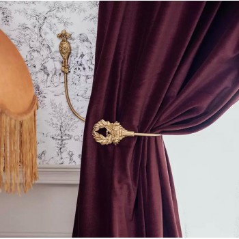 طقم حامل ستارة جداري معدني ذهبي بتصميم كلاسيكي فاخر.العدد 2    9139