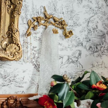  علاقه بتصميم غصن معدن وطيور ذهبي بلمسات جماليه لديكور المنزل 9140