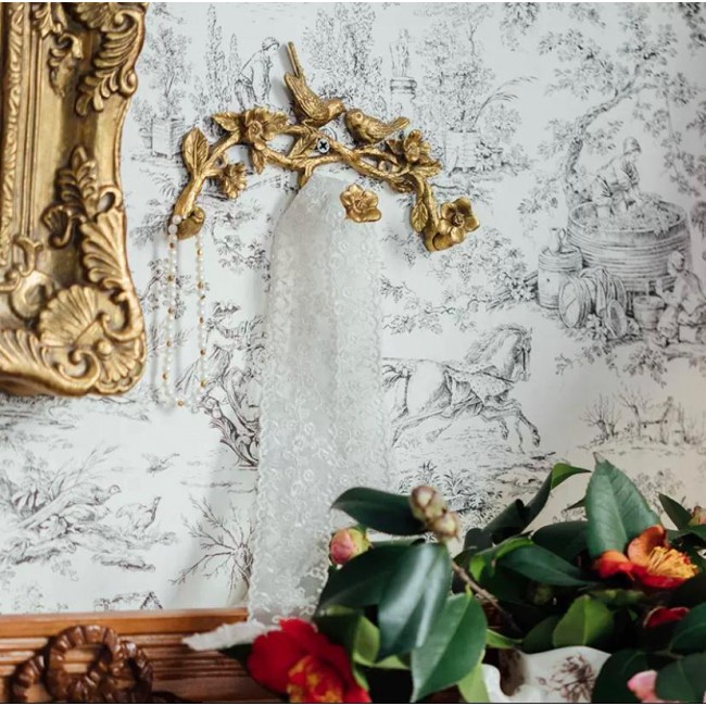 علاقه بتصميم غصن معدن وطيور ذهبي بلمسات جماليه لديكور المنزل 9140 علاقه بتصميم غصن معدن وطيور ذهبي بلمسات جماليه لديكور المنزل 9140