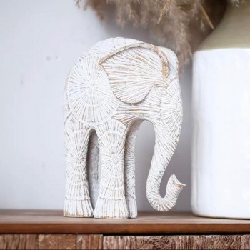 تحفه فيل خشب منحوت يدويا بنقوش هندسيه رائعه9129