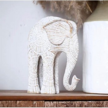 تحفه فيل خشب منحوت يدويا بنقوش هندسيه رائعه9129